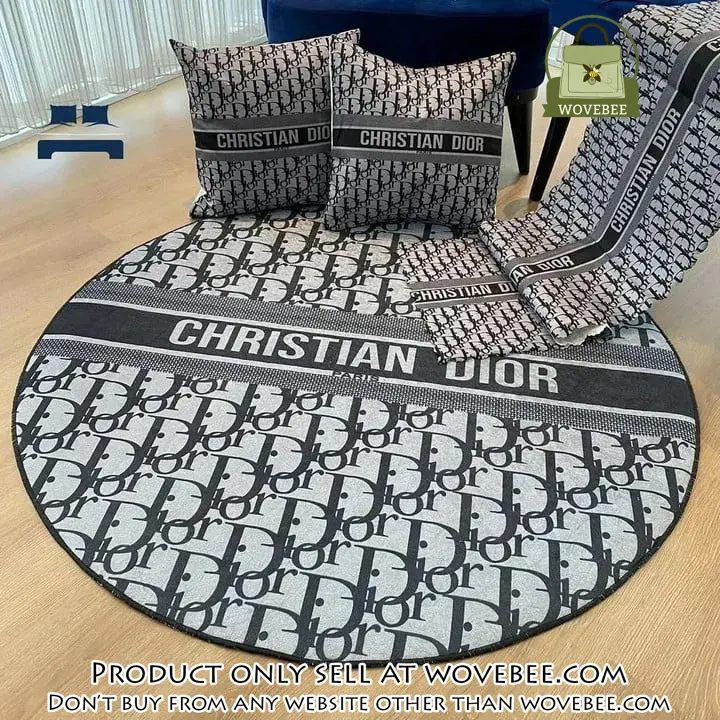 Christian dior paris luxury brand fashion round rug carpet home decor special gift wvb5922675